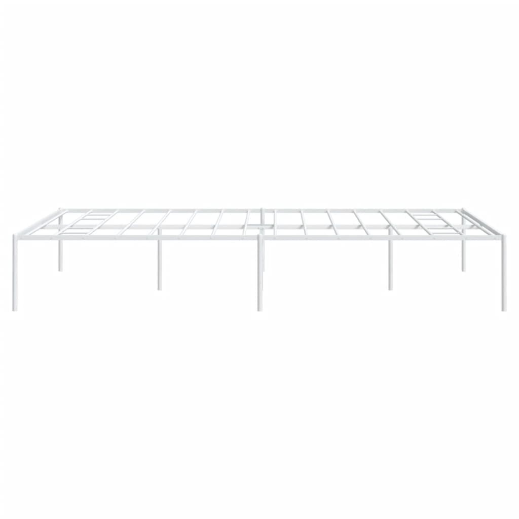 Bedframe staal wit 206x146x31 cm