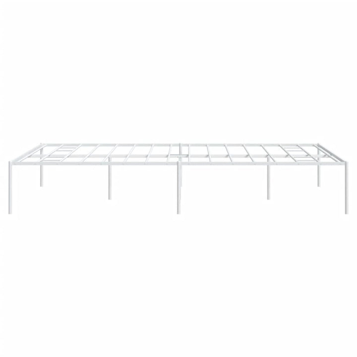 Bedframe staal wit 206x146x31 cm