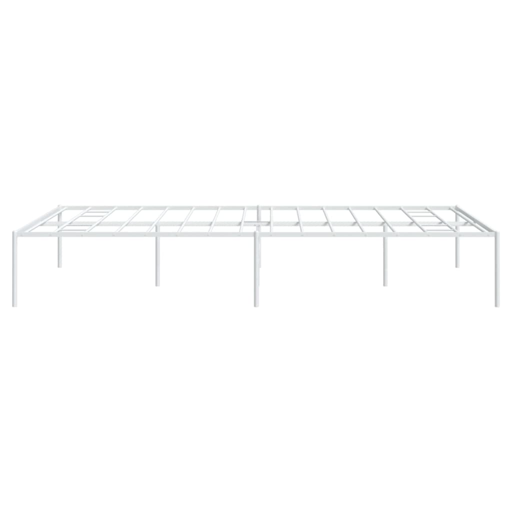 Bedframe staal wit 208x168x31 cm