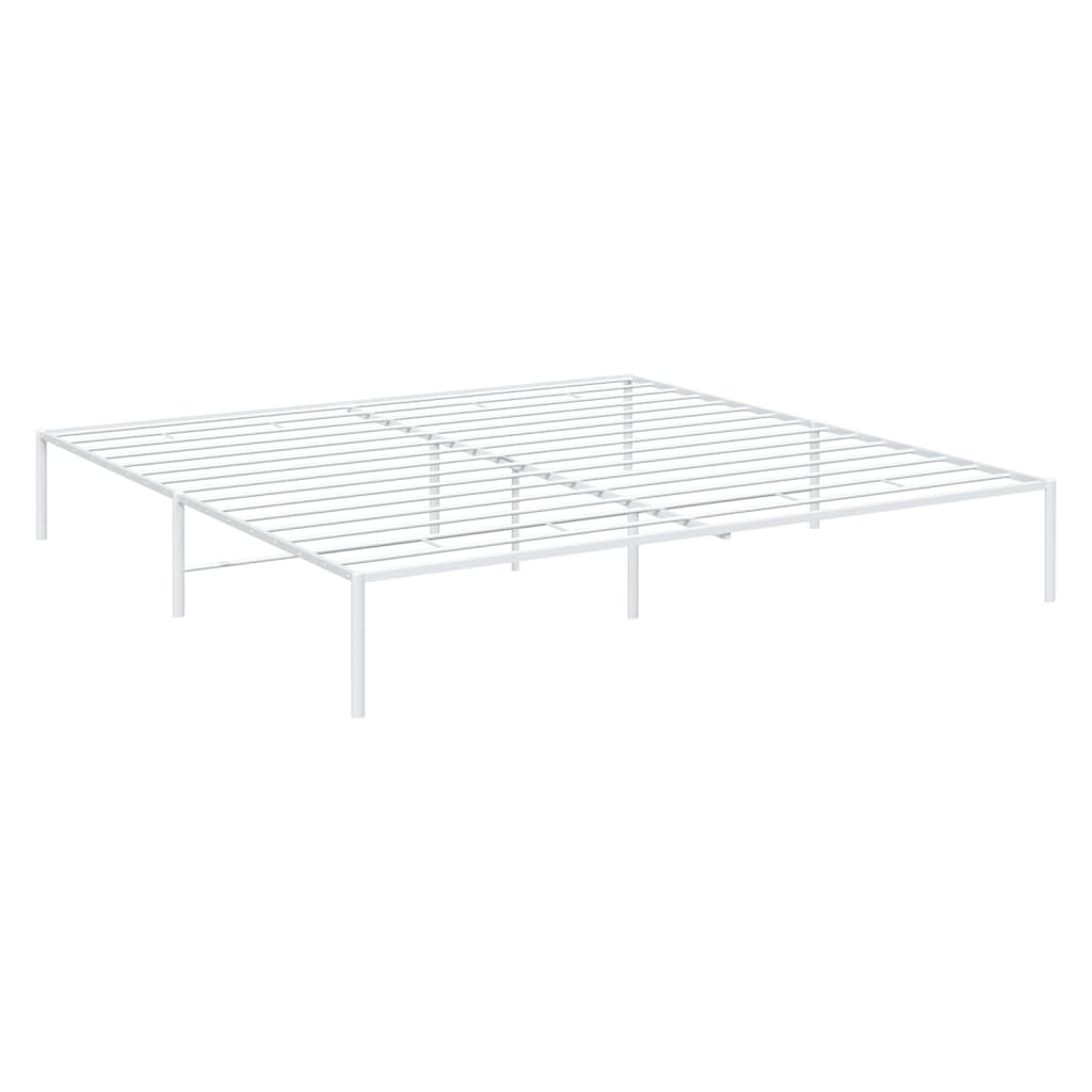 Bedframe staal wit 208x208x31 cm