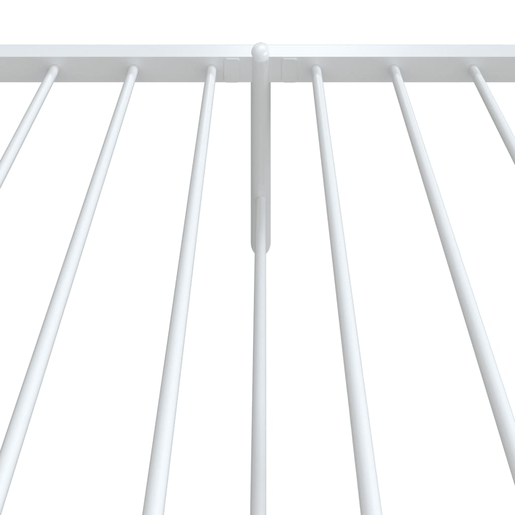 Bedframe met hoofd- en voeteneinde staal wit