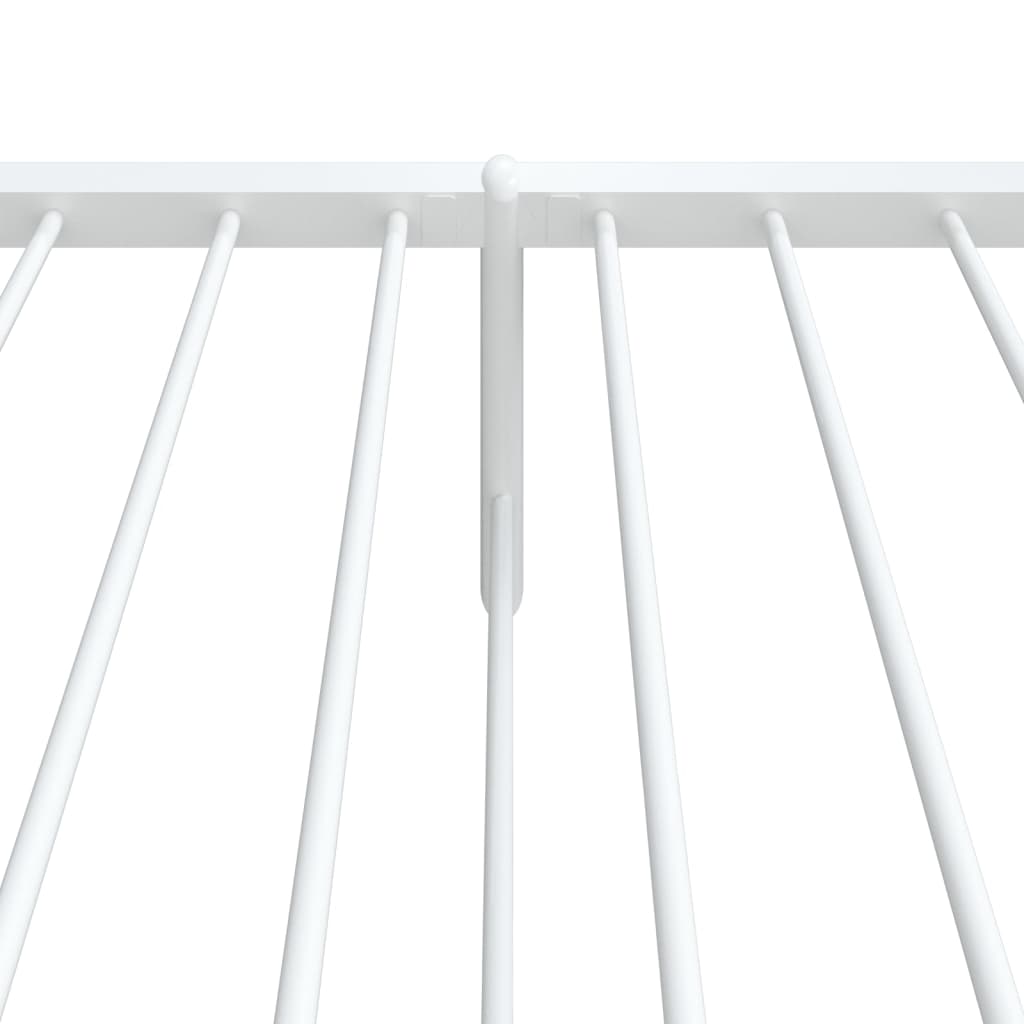 Bedframe met hoofd- en voeteneinde staal wit