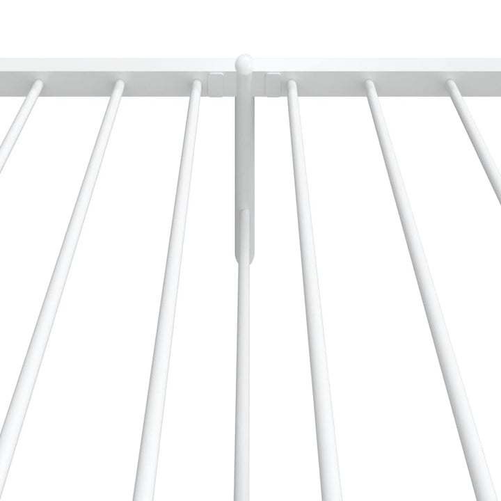 Bedframe met hoofd- en voeteneinde staal wit