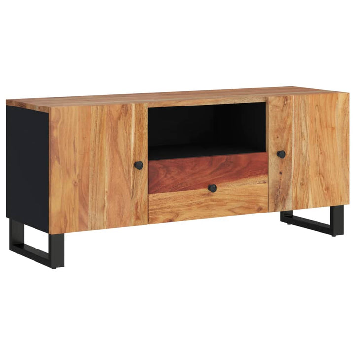 Tv-meubel 105x33,5x46 cm massief acaciahout en bewerkt hout