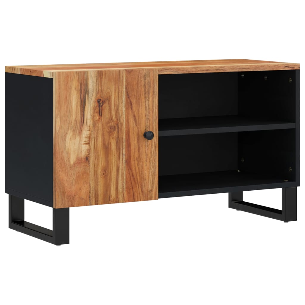 Tv-meubel 80x33x46 cm massief acaciahout en bewerkt hout