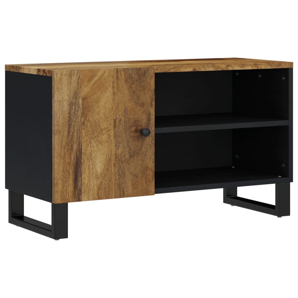 Tv-meubel 80x33x46 cm massief mangohout en bewerkt hout