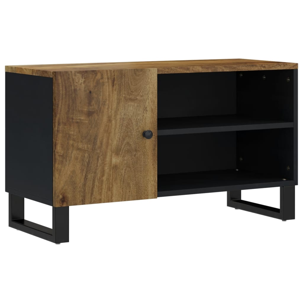 Tv-meubel 80x33x46 cm massief mangohout en bewerkt hout