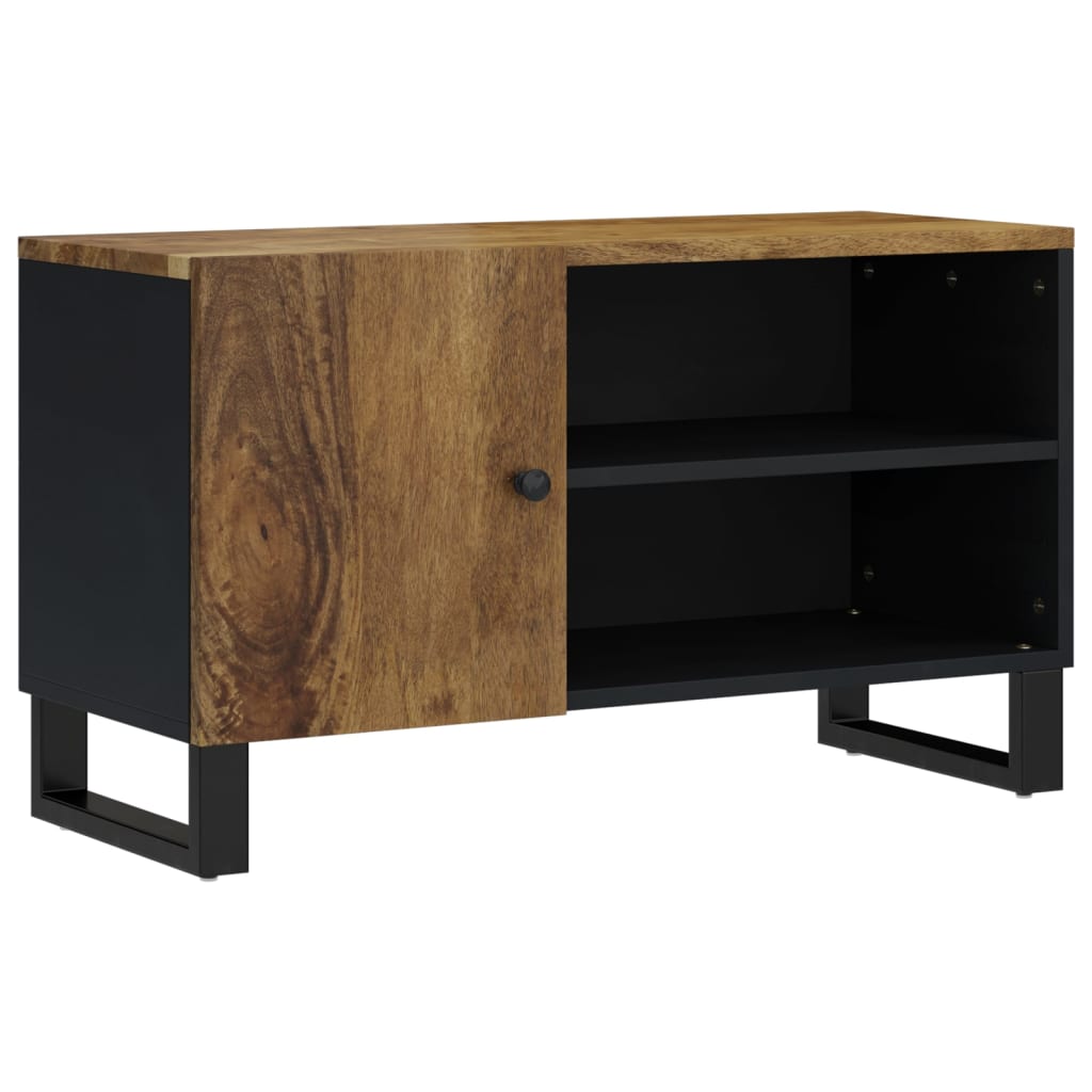 Tv-meubel 80x33x46 cm massief mangohout en bewerkt hout