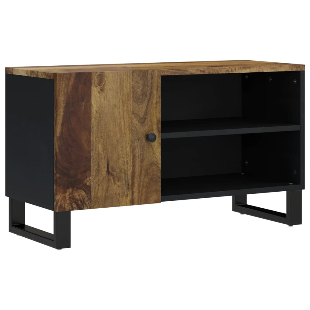 Tv-meubel 80x33x46 cm massief mangohout en bewerkt hout