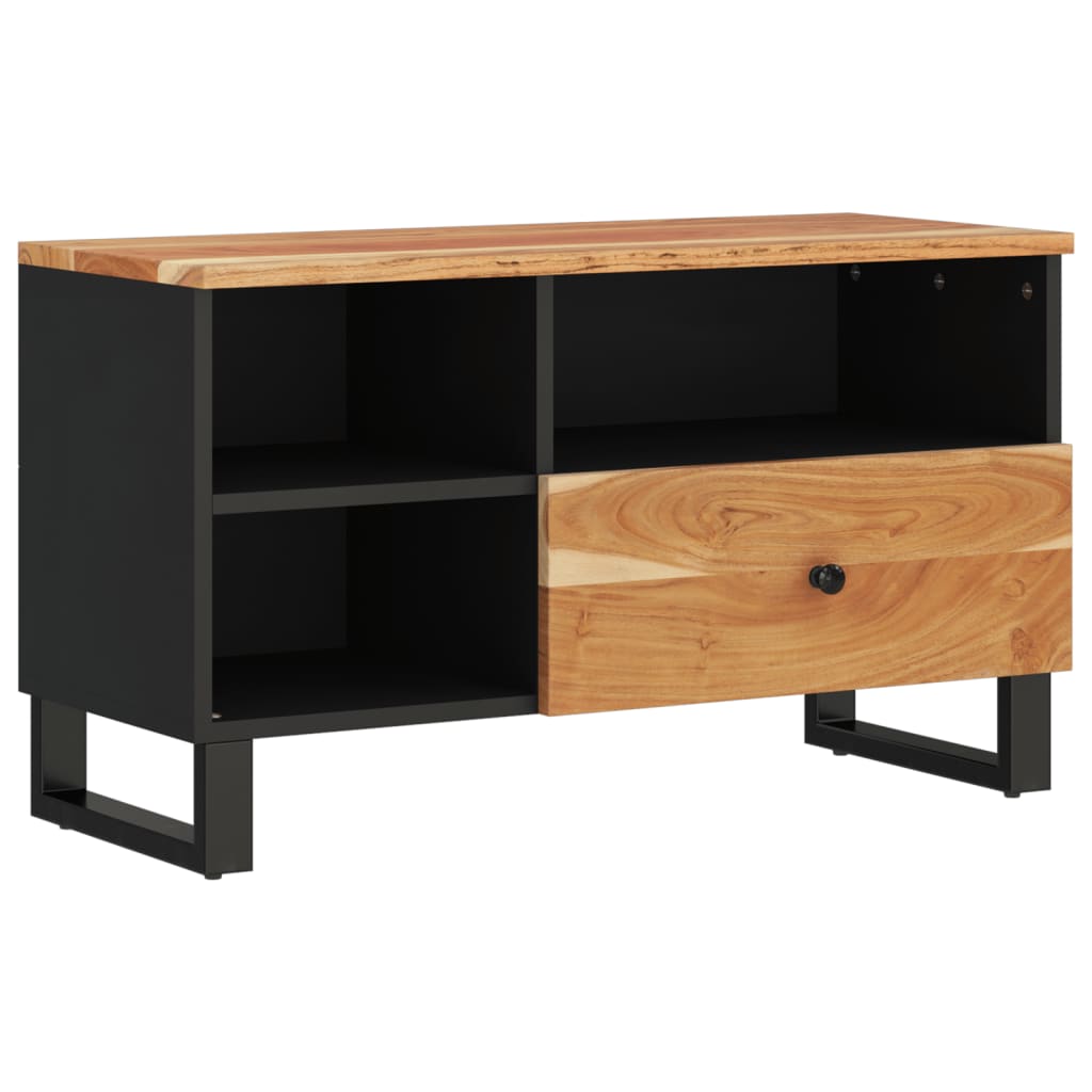 Tv-meubel 80x33x46 cm massief acaciahout en bewerkt hout