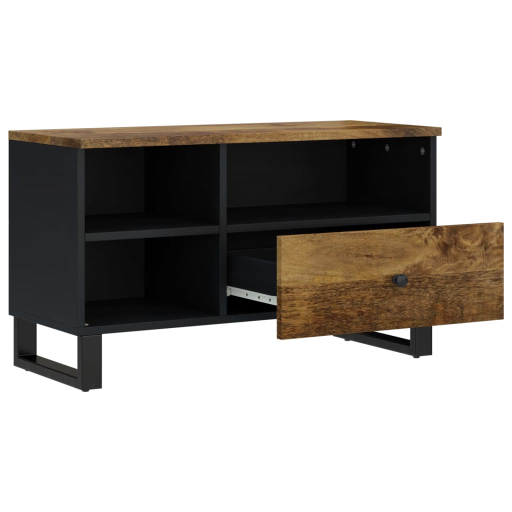 Tv-meubel 80x33x46 cm massief mangohout en bewerkt hout