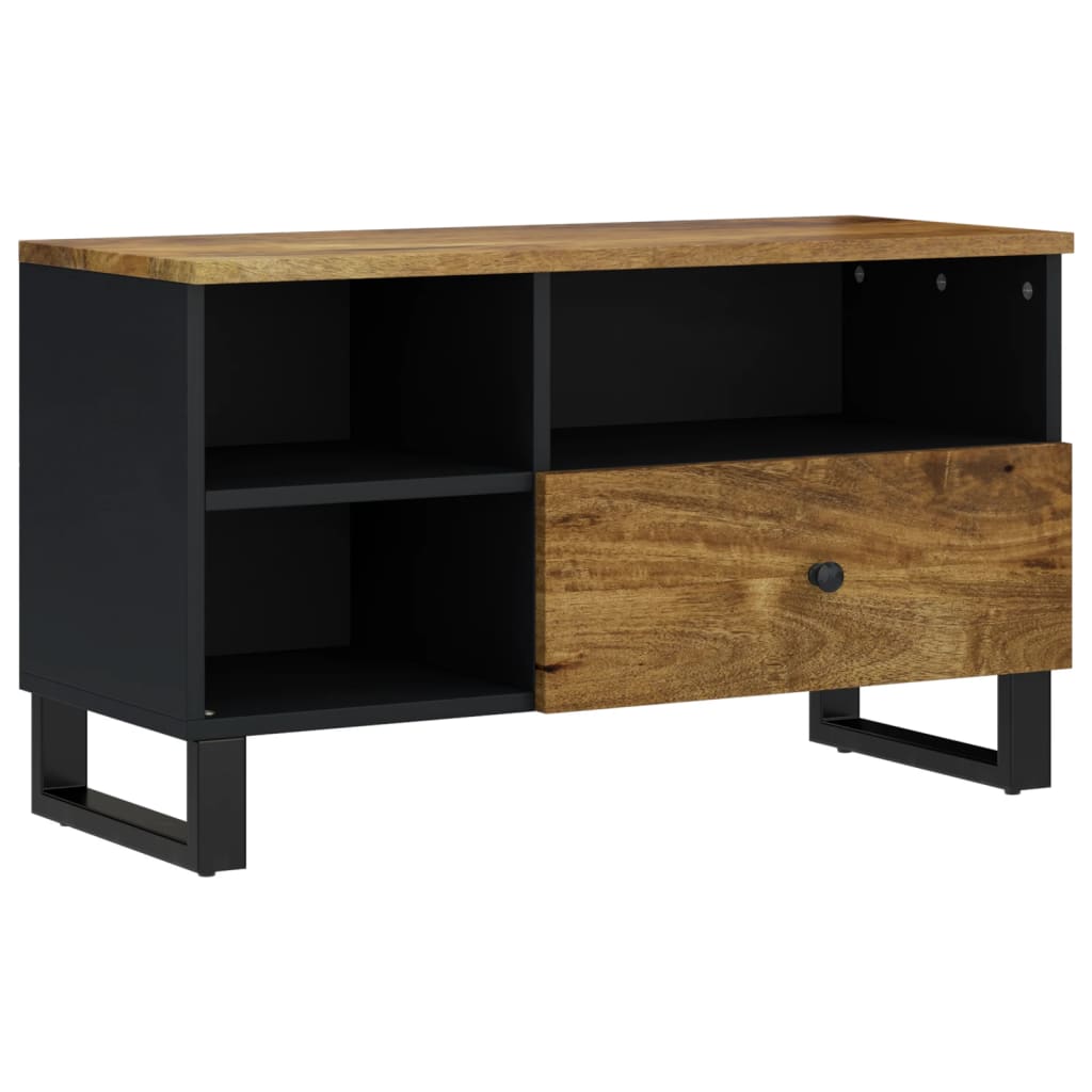 Tv-meubel 80x33x46 cm massief mangohout en bewerkt hout