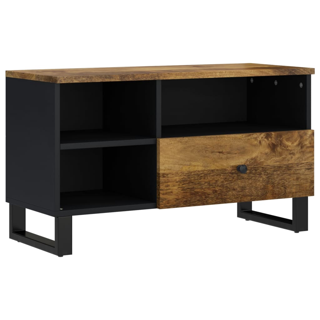 Tv-meubel 80x33x46 cm massief mangohout en bewerkt hout