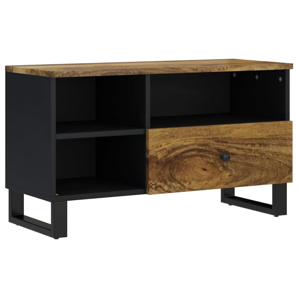 Tv-meubel 80x33x46 cm massief mangohout en bewerkt hout