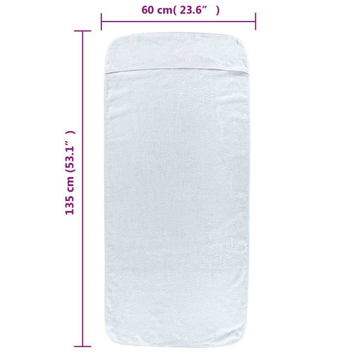 Strandhanddoeken 2 st 400 g/m² 60x135 cm stof wit