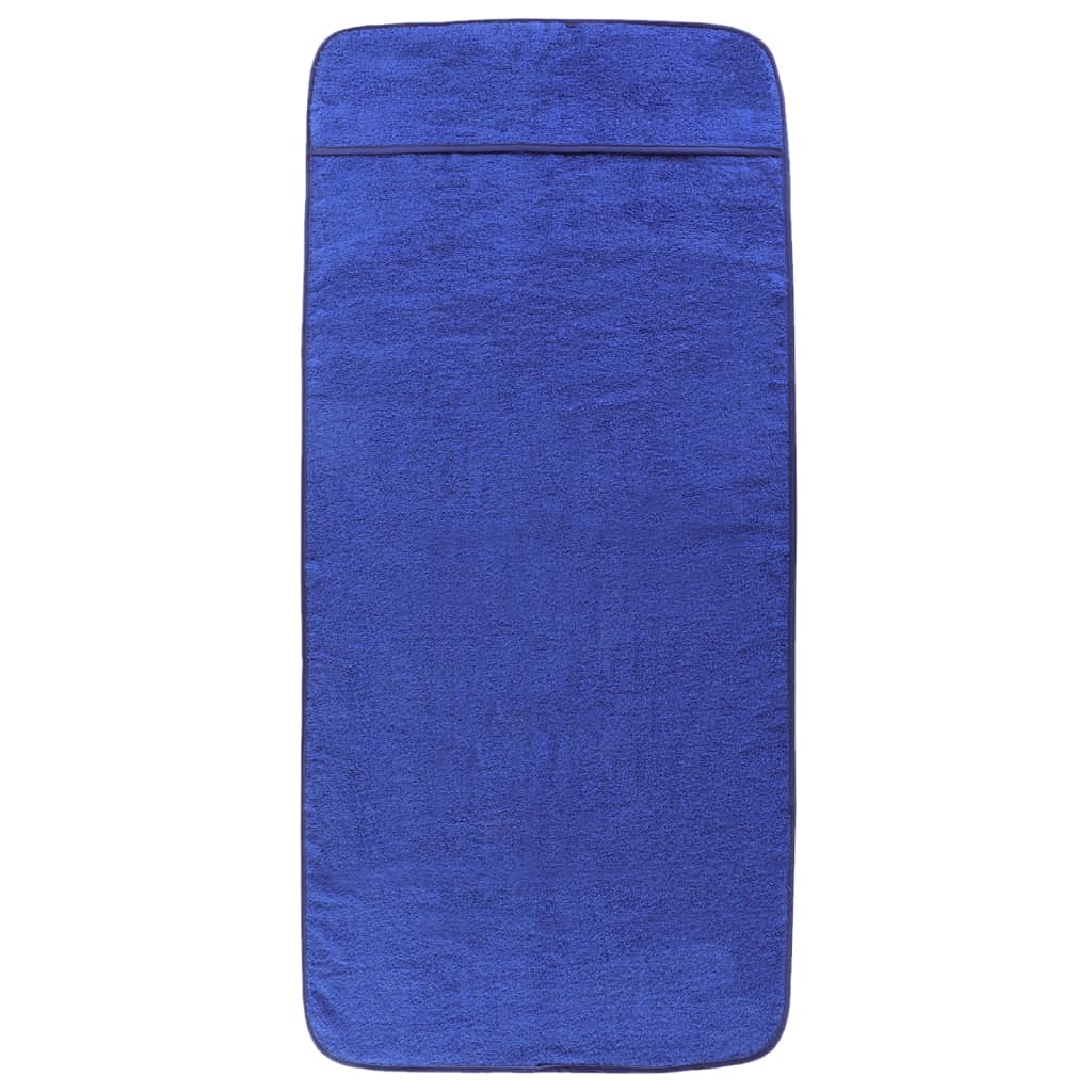 Strandhanddoeken 2 st 400 g/m² 60x135 cm stof koningsblauw