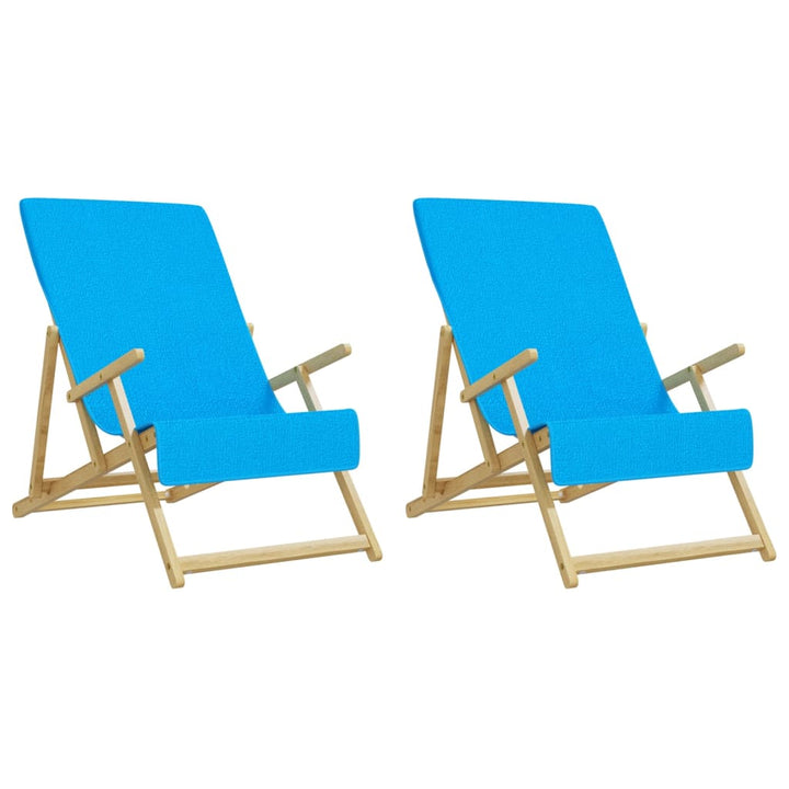 Strandhanddoeken 2 st 400 g/m² 60x135 cm stof turquoise