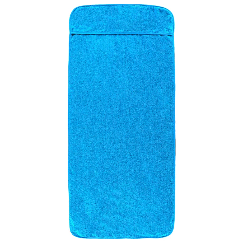 Strandhanddoeken 2 st 400 g/m² 75x200 cm stof turquoise