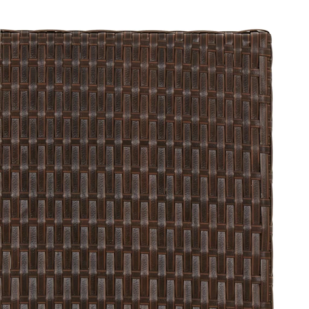 Tafel inklapbaar 45x35x32 cm poly rattan bruin