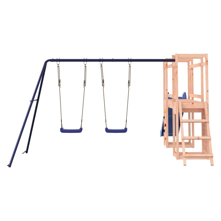 Speelhuis met glijbaan ladder schommels massief douglashout