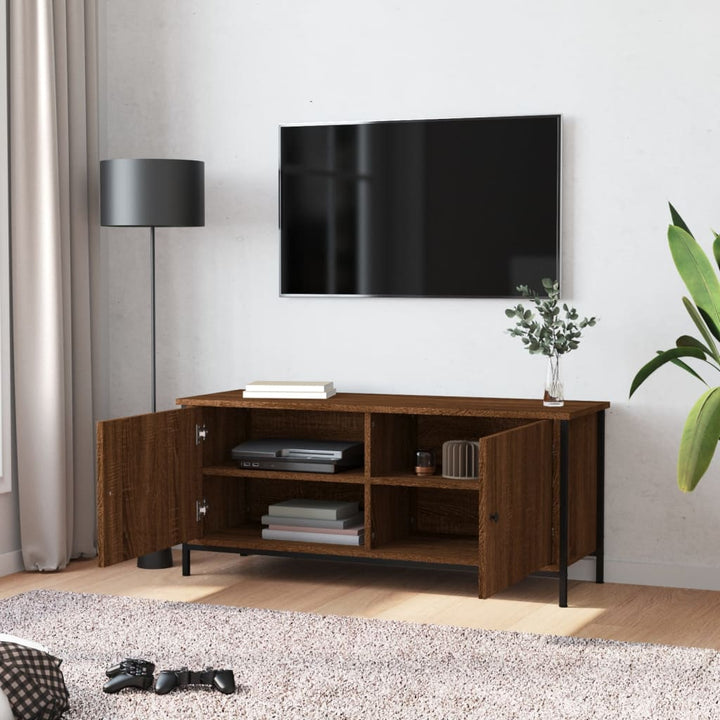 Tv-meubel 102x35x45 cm bewerkt hout sonoma eikenkleurig