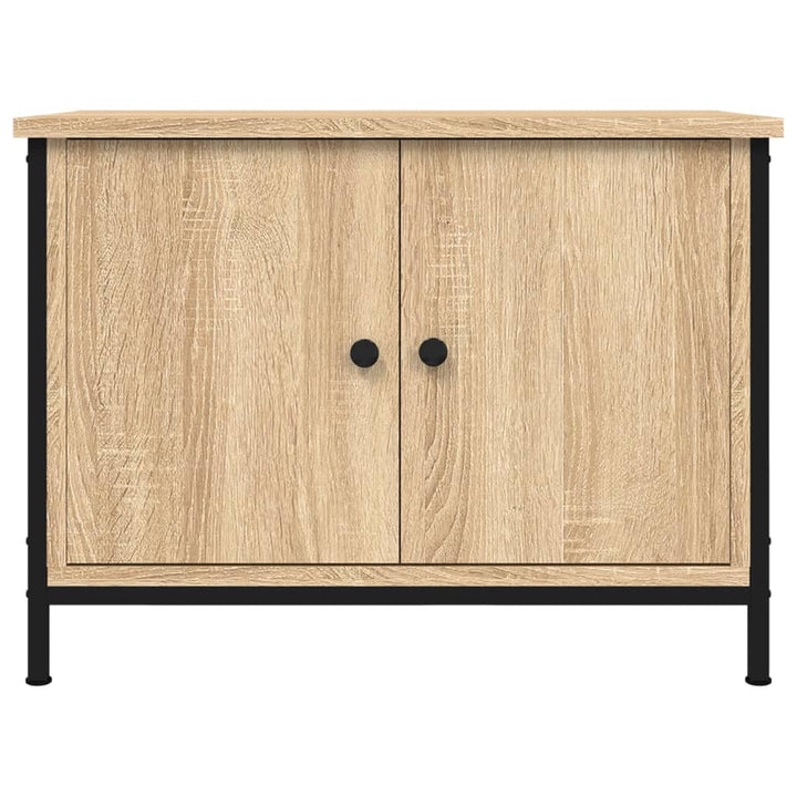 Tv-meubel met deuren 60x35x45 cm bewerkt hout sonoma eikenkleur