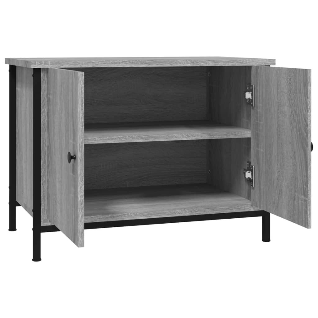 Tv-meubel met deuren 60x35x45 cm bewerkt hout grijs sonoma