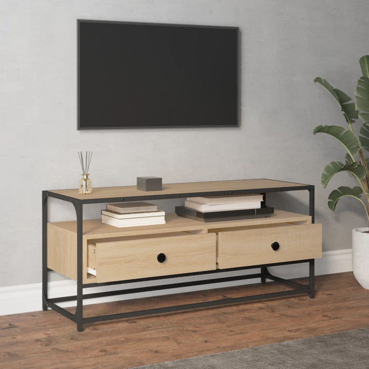 Tv-meubel 100x35x45 cm bewerkt hout sonoma eikenkleurig