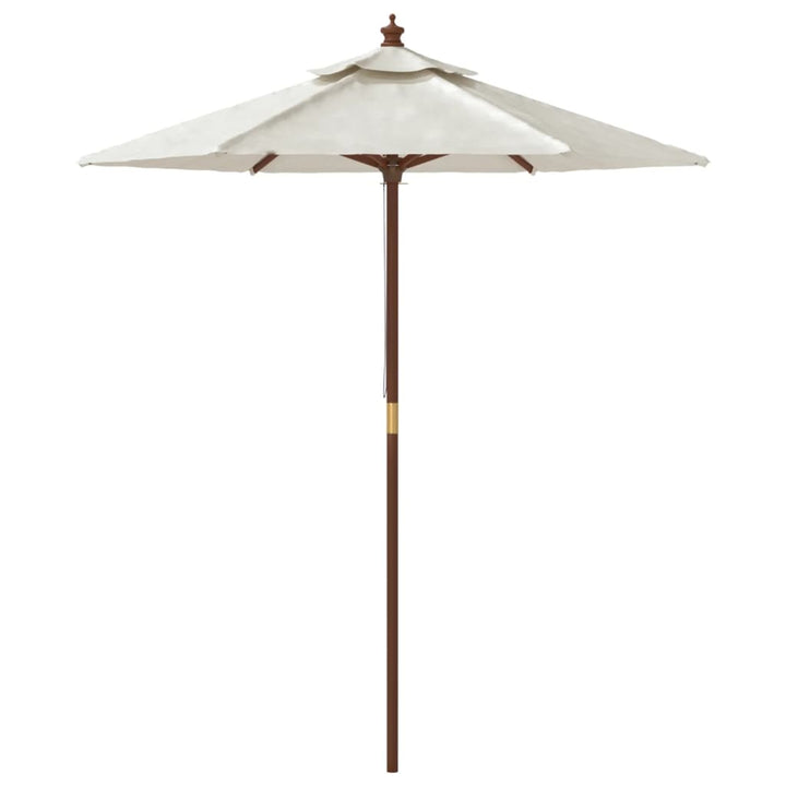 Parasol met houten paal 196x231 cm zandkleurig
