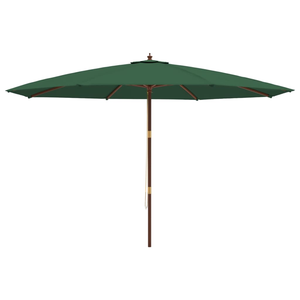 Parasol met houten paal 400x273 cm groen