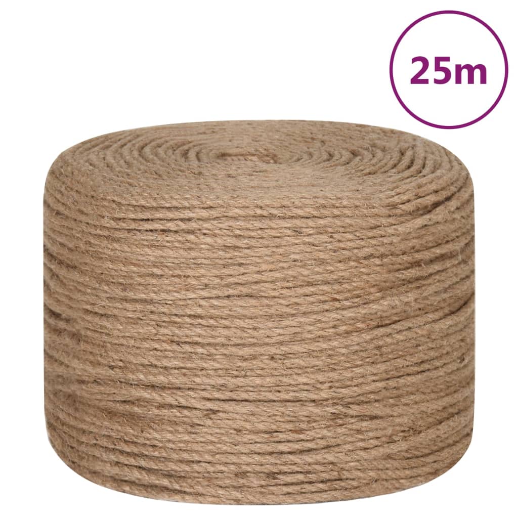 Touw 25 m lang 6 mm dik jute