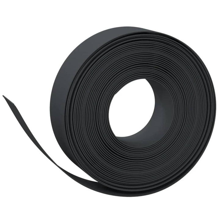 Tuinrand 10 m 15 cm polyetheen zwart