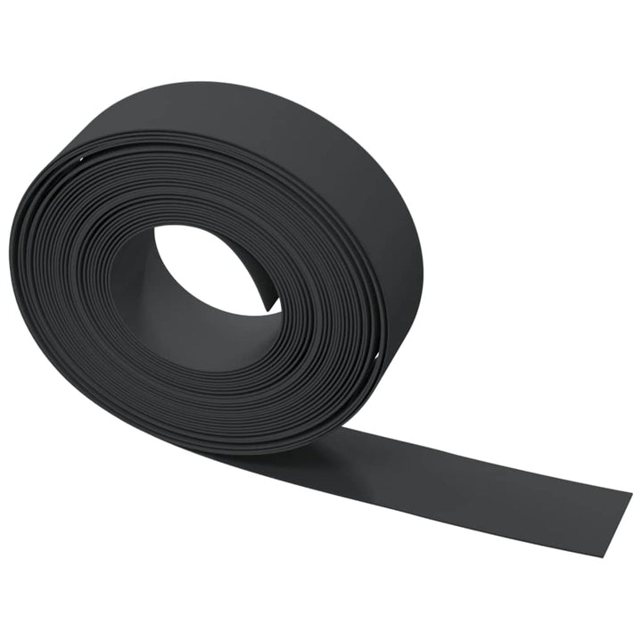 Tuinrand 10 m 15 cm polyetheen zwart