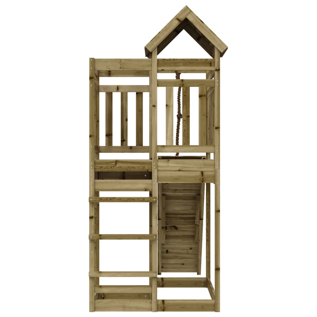 Speelhuis met klimwand geïmpregneerd grenenhout
