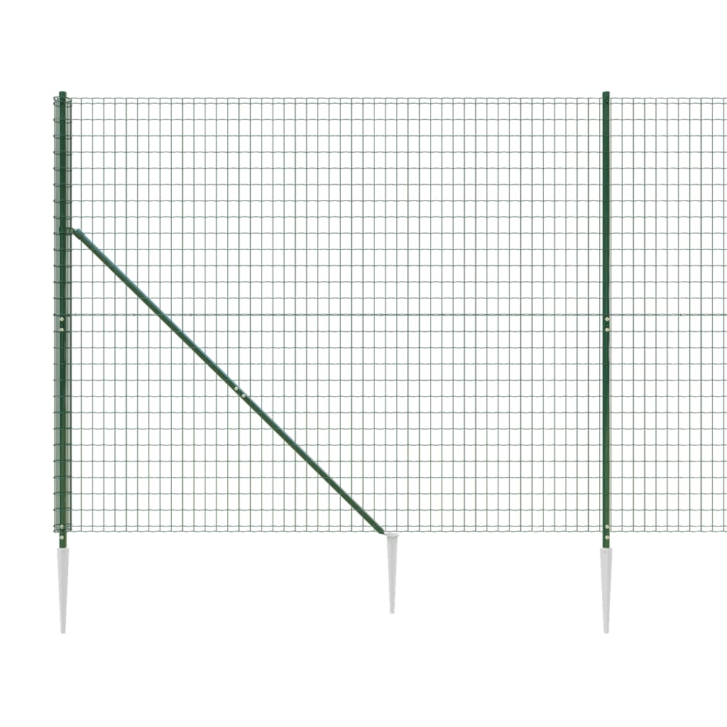Draadgaashek met grondankers 1,8x10 m groen
