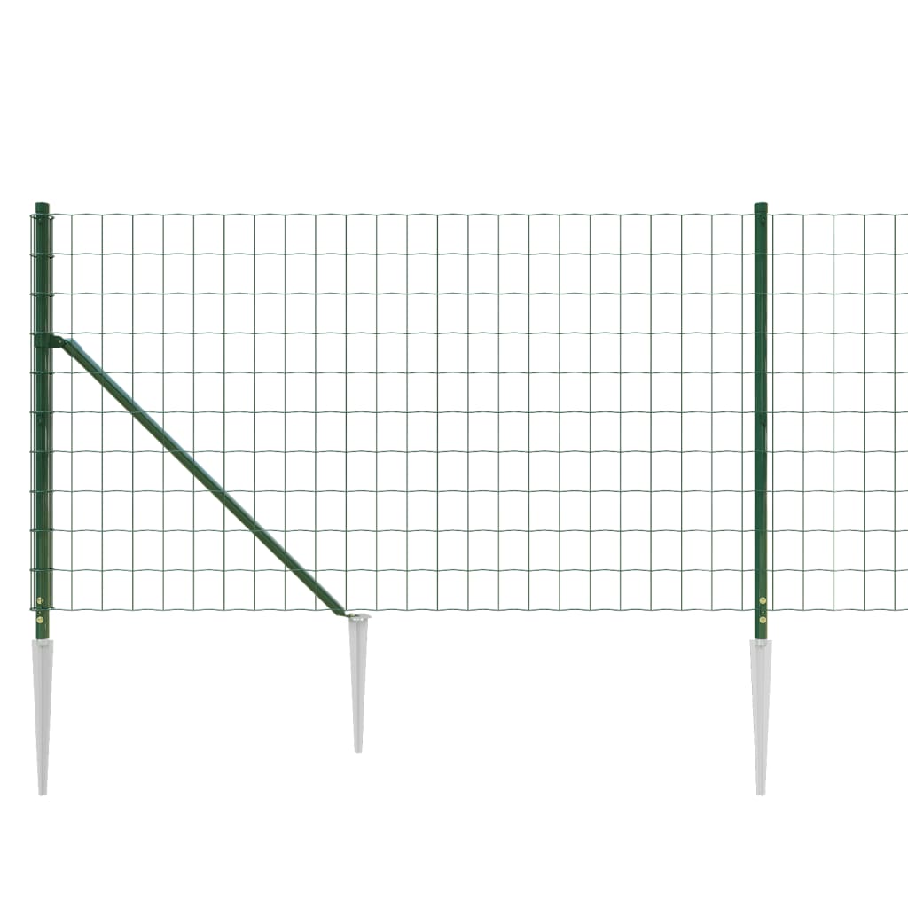 Draadgaashek met grondankers 0,8x25 m groen