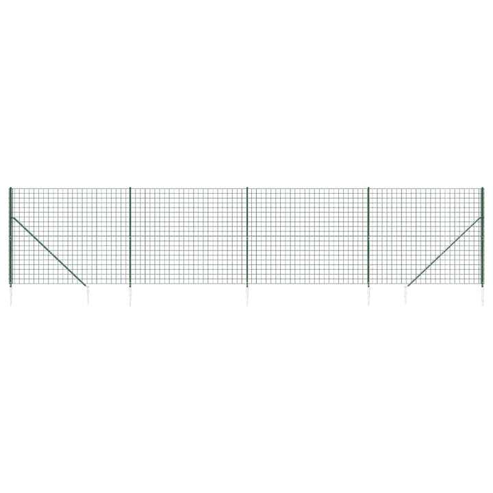 Draadgaashek met grondankers 2x10 m groen
