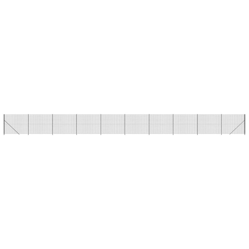 Draadgaashek met flens 2x25 m antracietkleurig