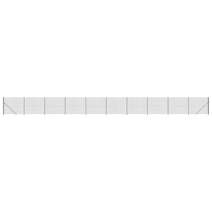 Draadgaashek met flens 2x25 m antracietkleurig