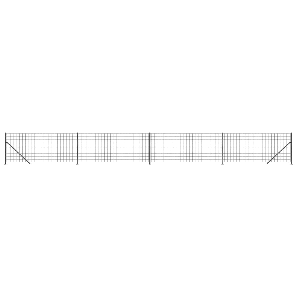 Draadgaashek met flens 1x10 m antracietkleurig