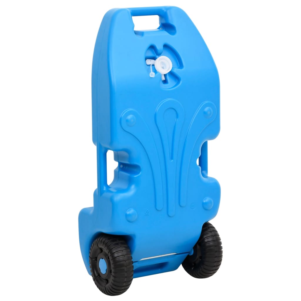 Watertank op wielen 25 L blauw