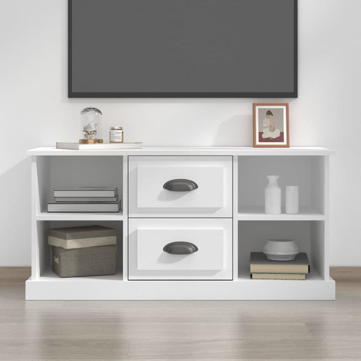 Tv-meubel 99,5x35,5x48 cm bewerkt hout wit