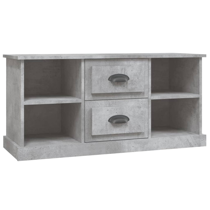 Tv-meubel 99,5x35,5x48 cm bewerkt hout betongrijs