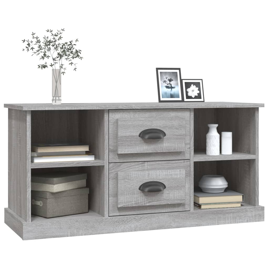 Tv-meubel 99,5x35,5x48 cm bewerkt hout grijs sonoma eikenkleur