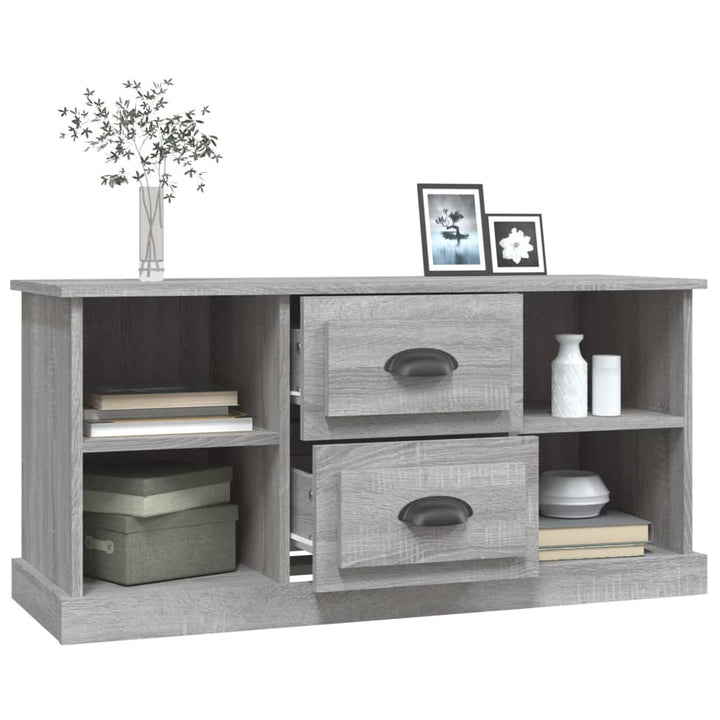 Tv-meubel 99,5x35,5x48 cm bewerkt hout grijs sonoma eikenkleur