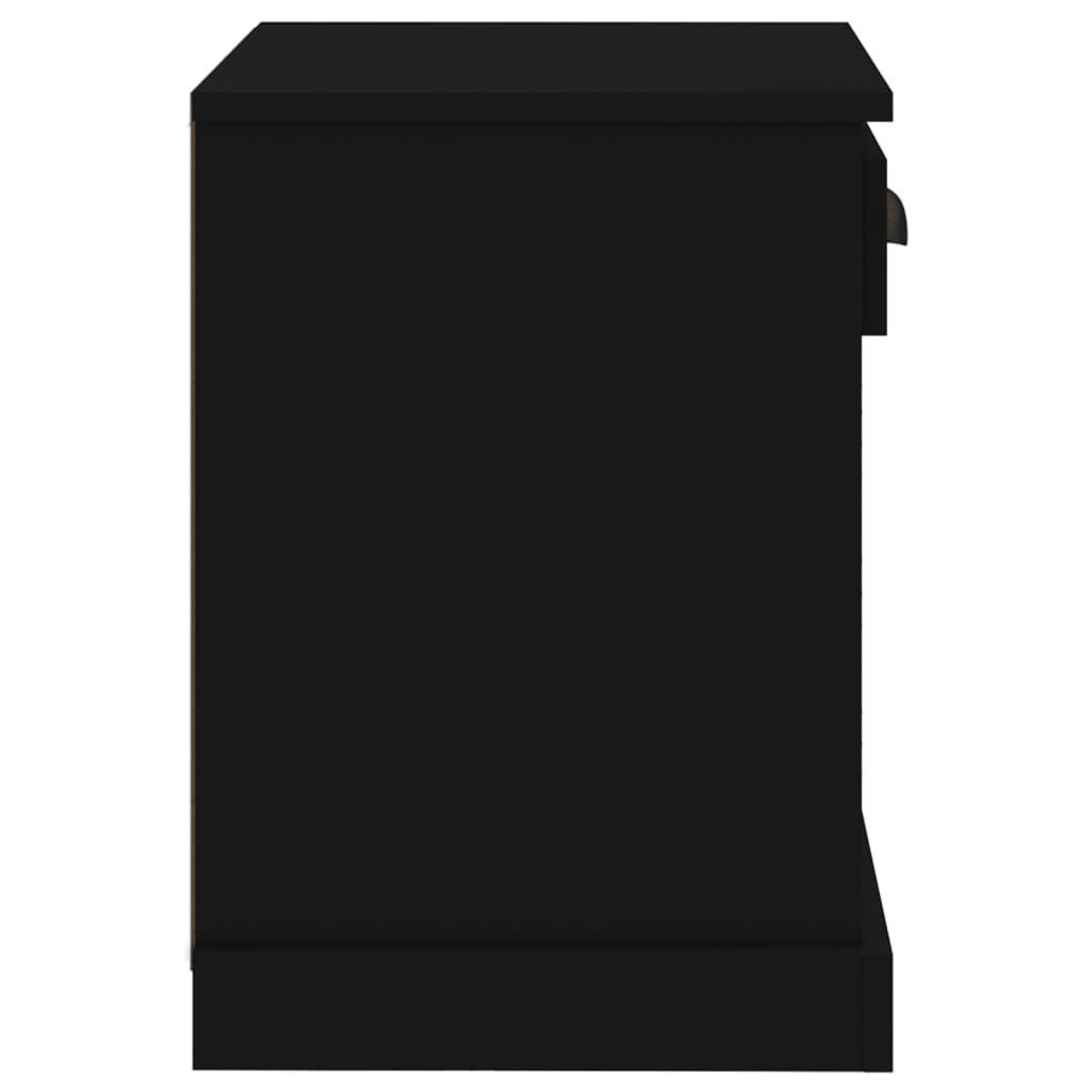 Nachtkastjes 2 st 43x36x50 cm zwart