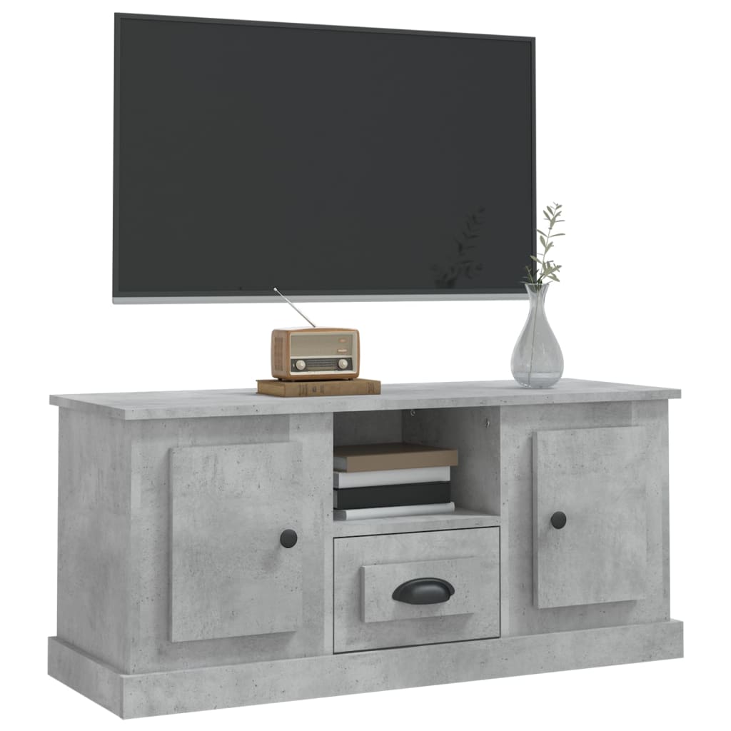 Tv-meubel 100x35,5x45 cm bewerkt hout betongrijs