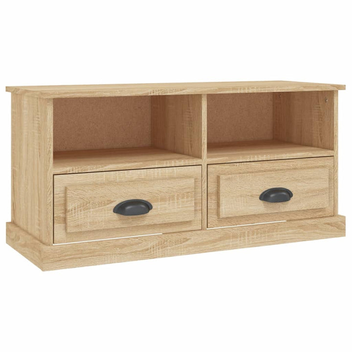 Tv-meubel 93x35,5x45 cm bewerkt hout sonoma eikenkleurig