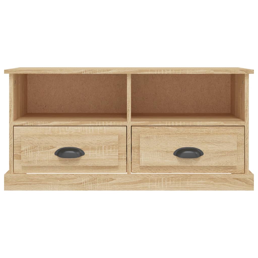 Tv-meubel 93x35,5x45 cm bewerkt hout sonoma eikenkleurig