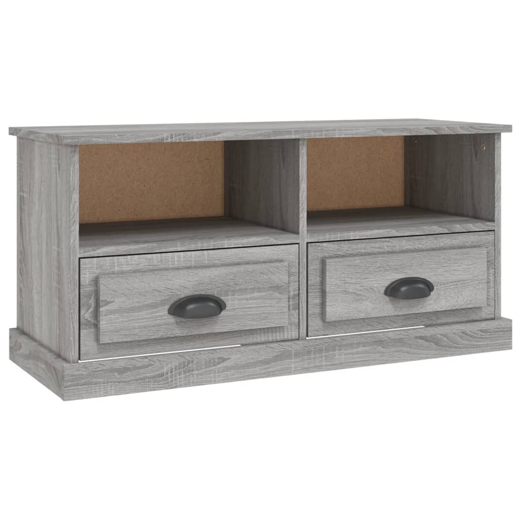 Tv-meubel 93x35,5x45 cm bewerkt hout grijs sonoma eikenkleurig